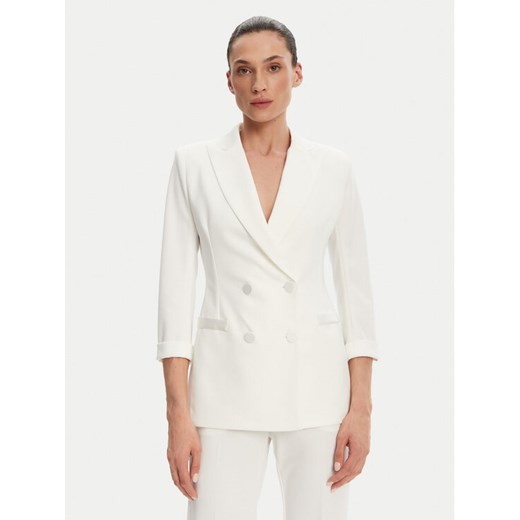 Imperial Marynarka JU25JAW Écru Slim Fit ze sklepu MODIVO w kategorii Marynarki damskie - zdjęcie 182737640