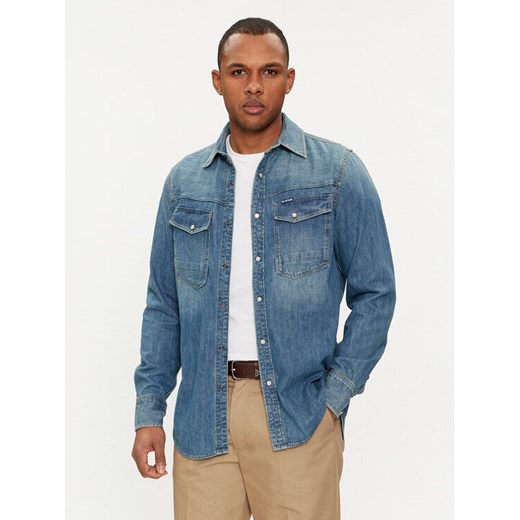 G-Star Raw Koszula jeansowa Dakota D23616-D252 Niebieski Regular Fit ze sklepu MODIVO w kategorii Koszule męskie - zdjęcie 182737683