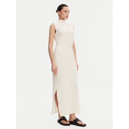 Calvin Klein Sukienka letnia K20K208304 Écru Slim Fit ze sklepu MODIVO w kategorii Sukienki - zdjęcie 182737880
