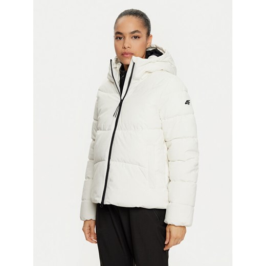 4F Kurtka zimowa 4FWAW24TDJAF473 Écru Regular Fit ze sklepu MODIVO w kategorii Kurtki damskie - zdjęcie 182737894