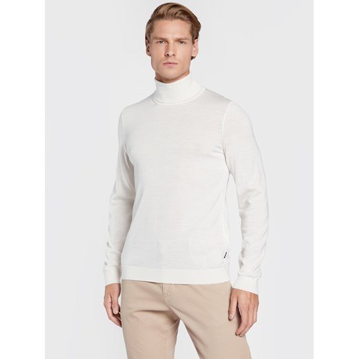 Boss Golf Musso-P 50468262 Beżowy Slim Fit ze sklepu MODIVO w kategorii Swetry męskie - zdjęcie 182737921