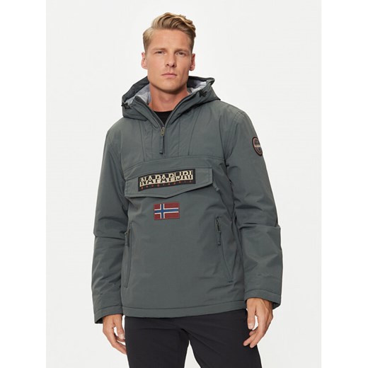 Napapijri Kurtka anorak Rainforest Pocket 2 NP0A4GMD Zielony Regular Fit ze sklepu MODIVO w kategorii Kurtki męskie - zdjęcie 182737960