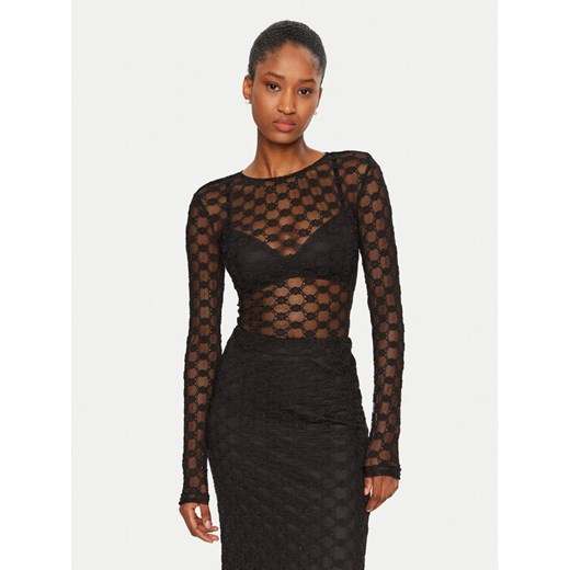 BARDOT Bluzka Adoni 59741TB Czarny Slim Fit ze sklepu MODIVO w kategorii Bluzki damskie - zdjęcie 182737990
