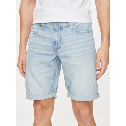 Guess Szorty jeansowe Sonny M4GD01 D5AZ2 Niebieski Slim Fit ze sklepu MODIVO w kategorii Spodenki męskie - zdjęcie 182738004