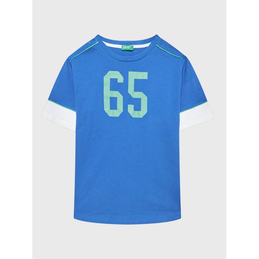 United Colors Of Benetton T-Shirt 3096C10A9 Niebieski Regular Fit ze sklepu MODIVO w kategorii T-shirty chłopięce - zdjęcie 182738062