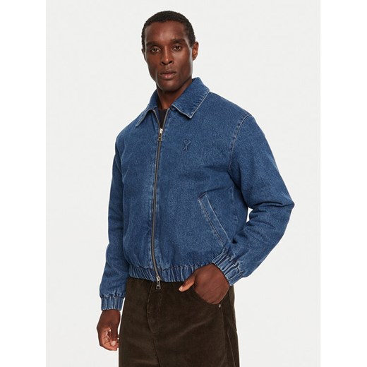 AMI PARIS Kurtka jeansowa HJK020DE0031 Niebieski Regular Fit ze sklepu MODIVO w kategorii Kurtki męskie - zdjęcie 182738083