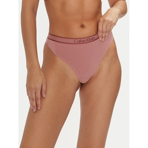 Calvin Klein Underwear Stringi 000QF7954E Różowy ze sklepu MODIVO w kategorii Majtki damskie - zdjęcie 182738094