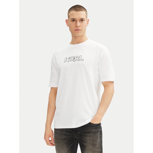 KARL LAGERFELD T-Shirt 755156 552235 Biały Regular Fit ze sklepu MODIVO w kategorii T-shirty męskie - zdjęcie 182738232