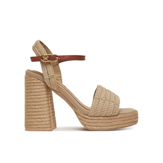 Tommy Hilfiger Espadryle Rope Heel Platform Sandal FW0FW08425 Beżowy ze sklepu MODIVO w kategorii Espadryle damskie - zdjęcie 182738250