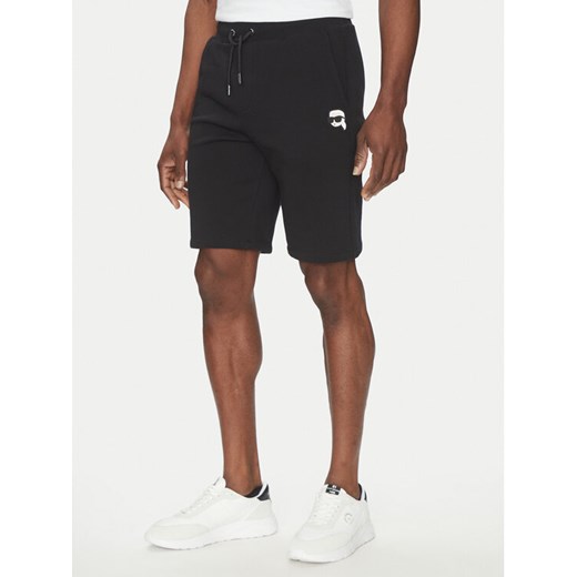KARL LAGERFELD Szorty sportowe 705014 552900 Czarny Regular Fit ze sklepu MODIVO w kategorii Spodenki męskie - zdjęcie 182738261