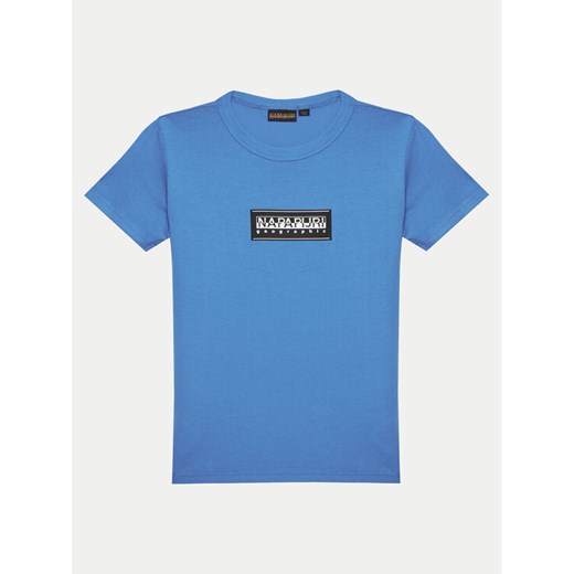 Napapijri T-Shirt Chamois NP0A4ILE M Niebieski Regular Fit ze sklepu MODIVO w kategorii T-shirty chłopięce - zdjęcie 182738282