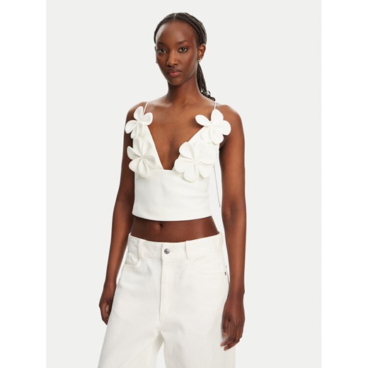 BARDOT Top 59727TB1 Biały Regular Fit ze sklepu MODIVO w kategorii Bluzki damskie - zdjęcie 182738302