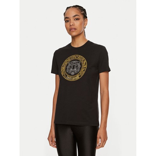 Just Cavalli T-Shirt 77PAHE24 Czarny Slim Fit ze sklepu MODIVO w kategorii Bluzki damskie - zdjęcie 182738340