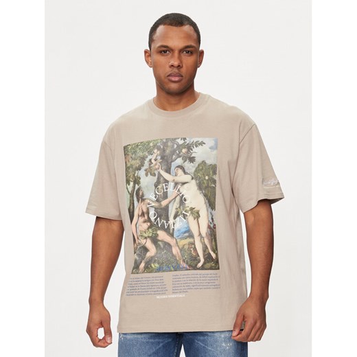 Redefined Rebel T-Shirt Pedro 221166 Beżowy Regular Fit ze sklepu MODIVO w kategorii T-shirty męskie - zdjęcie 182738350