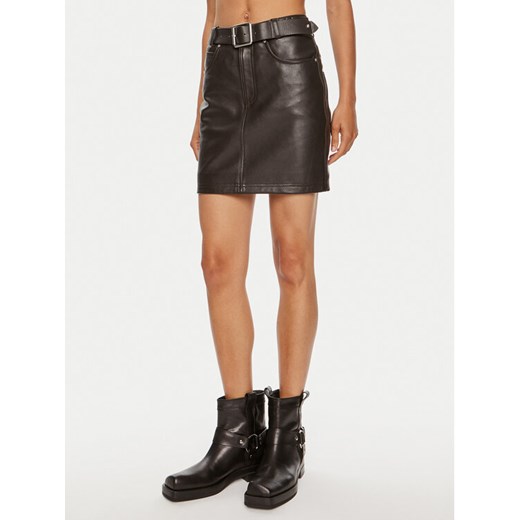 Pinko Spódnica skórzana Grenada 103894 A21L Brązowy Regular Fit ze sklepu MODIVO w kategorii Spódnice - zdjęcie 182738363