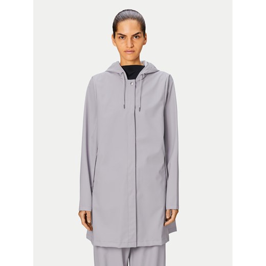 Rains Kurtka przeciwdeszczowa A-line W Jacket W3 18050 Szary Regular Fit ze sklepu MODIVO w kategorii Kurtki damskie - zdjęcie 182738462