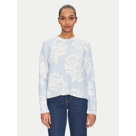 Morgan Sweter 251-MPETAL Błękitny Regular Fit ze sklepu MODIVO w kategorii Swetry damskie - zdjęcie 182738551