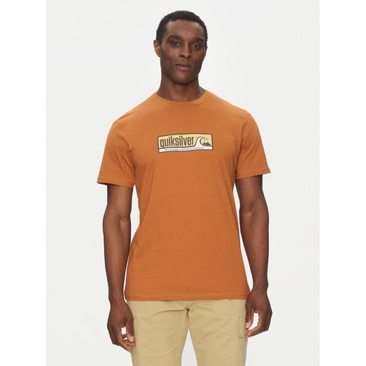 Quiksilver T-Shirt EQYZT08040 Brązowy Regular Fit ze sklepu MODIVO w kategorii T-shirty męskie - zdjęcie 182738712