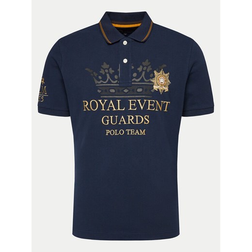 La Martina Polo YMPG30 PK097 Granatowy Regular Fit ze sklepu MODIVO w kategorii T-shirty męskie - zdjęcie 182738722