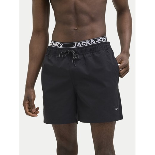 Jack&Jones Szorty kąpielowe Maui 12272949 Czarny Regular Fit ze sklepu MODIVO w kategorii Kąpielówki - zdjęcie 182738744