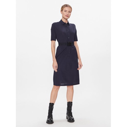 Armani Exchange Sukienka koszulowa 3DYADD YJEAZ 1593 Granatowy Regular Fit ze sklepu MODIVO w kategorii Sukienki - zdjęcie 182738830