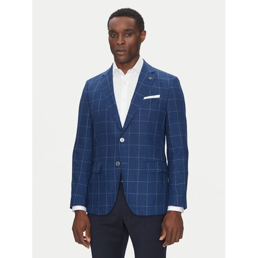 BOSS Marynarka H-Hutson-233 50540502 Niebieski Slim Fit ze sklepu MODIVO w kategorii Marynarki męskie - zdjęcie 182738922
