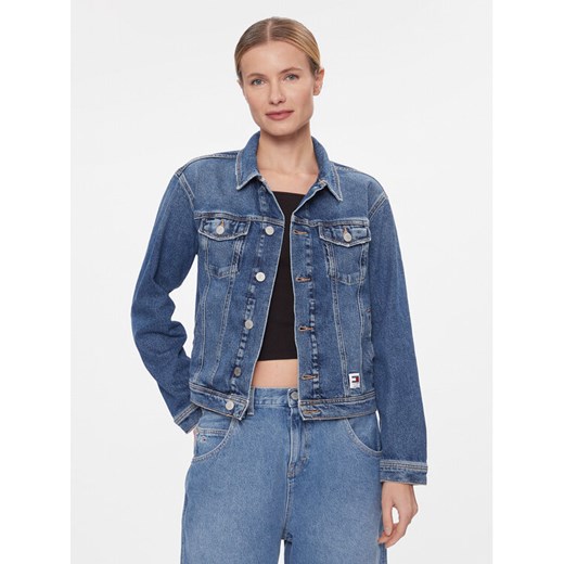 Tommy Jeans Kurtka jeansowa DW0DW16986 Niebieski Mom Fit ze sklepu MODIVO w kategorii Kurtki damskie - zdjęcie 182738961