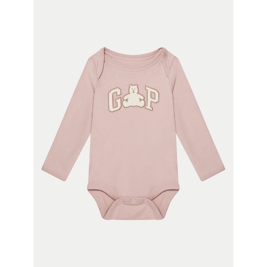 Gap Body 627607 Różowy Regular Fit ze sklepu MODIVO w kategorii Body niemowlęce - zdjęcie 182739133