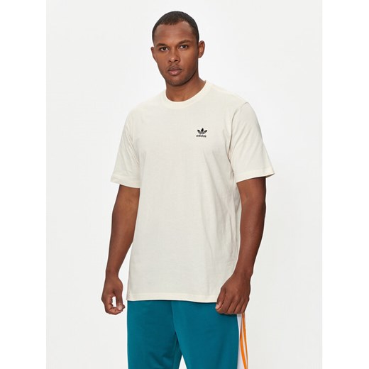 adidas T-Shirt Trefoil Essentials IZ2102 Écru Regular Fit ze sklepu MODIVO w kategorii T-shirty męskie - zdjęcie 182739153
