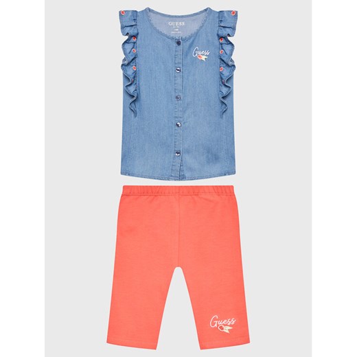 Guess Komplet bluzka i legginsy A3GG03 WFBS0 Kolorowy Regular Fit ze sklepu MODIVO w kategorii Komplety niemowlęce - zdjęcie 182739243