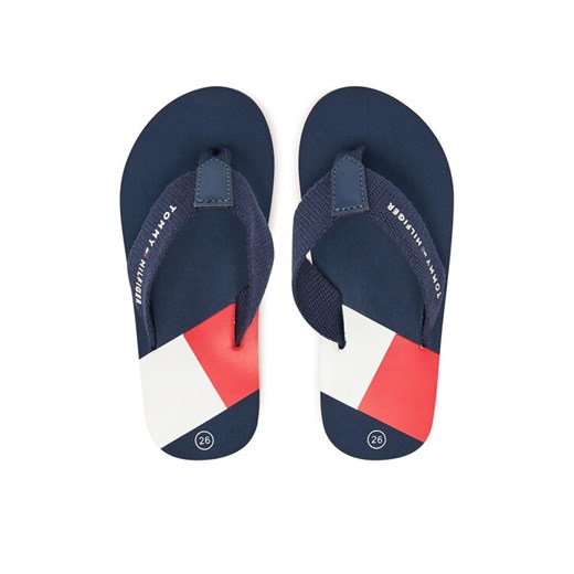 Tommy Hilfiger Japonki T3X8-33908-0058 M Granatowy ze sklepu MODIVO w kategorii Klapki dziecięce - zdjęcie 182739393