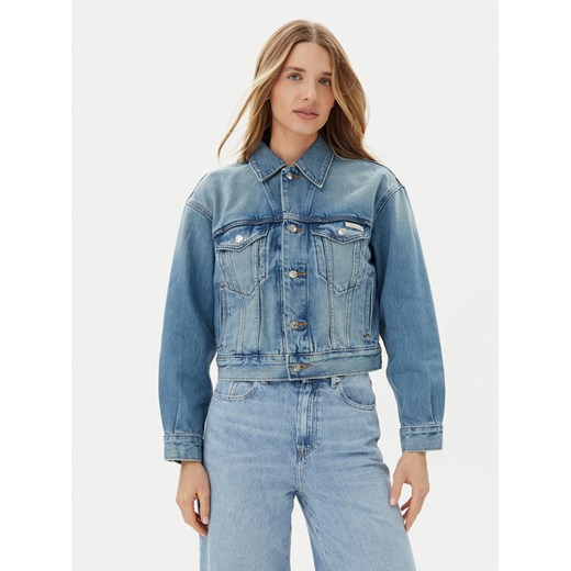 Calvin Klein Kurtka jeansowa LV047B075G Niebieski Regular Fit ze sklepu MODIVO w kategorii Kurtki damskie - zdjęcie 182739450
