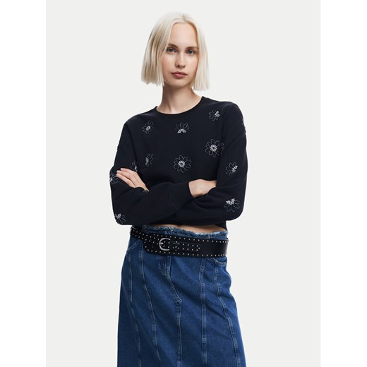 Desigual Bluza Joya 24WWSK32 Czarny Regular Fit ze sklepu MODIVO w kategorii Bluzy damskie - zdjęcie 182739463
