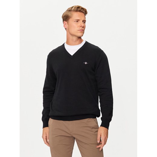 Gant Sweter Classic 8030562 Czarny Regular Fit ze sklepu MODIVO w kategorii Swetry męskie - zdjęcie 182739500