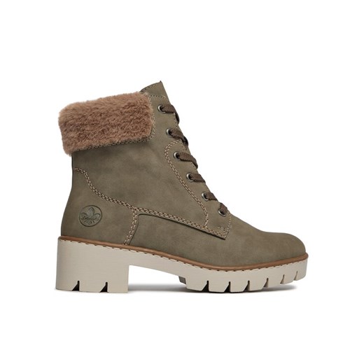 Rieker Botki X5718-52 Khaki ze sklepu MODIVO w kategorii Workery damskie - zdjęcie 182739544