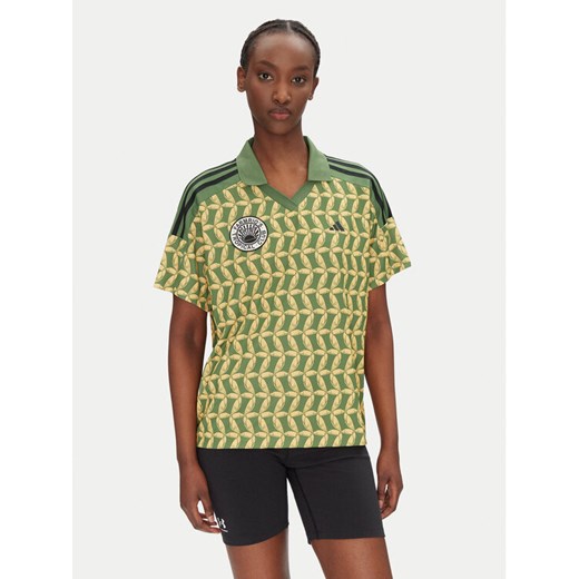 adidas T-Shirt FARM Rio JD6302 Zielony Loose Fit ze sklepu MODIVO w kategorii Bluzki damskie - zdjęcie 182739581