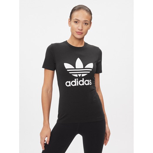 adidas T-Shirt adicolor Classics Trefoil GN2896 Czarny Standard Fit ze sklepu MODIVO w kategorii Bluzki damskie - zdjęcie 182739584