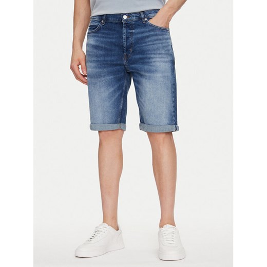 HUGO Szorty jeansowe 50537719 Niebieski Slim Fit ze sklepu MODIVO w kategorii Spodenki męskie - zdjęcie 182739633
