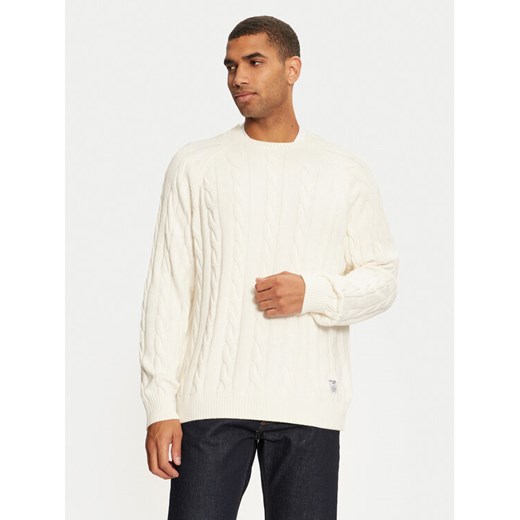 Pepe Jeans Sweter Camdem PM702455 Biały Regular Fit ze sklepu MODIVO w kategorii Swetry męskie - zdjęcie 182739683