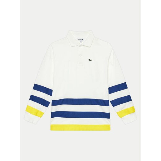 Lacoste Polo DJ7727 Biały Regular Fit ze sklepu MODIVO w kategorii T-shirty chłopięce - zdjęcie 182739721