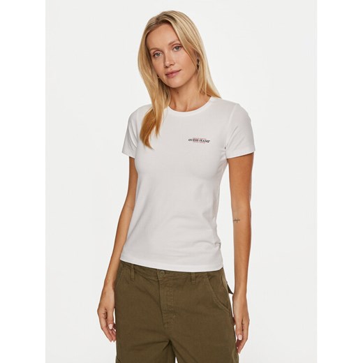 Guess Jeans T-Shirt W4YI02 J1314 Biały Slim Fit ze sklepu MODIVO w kategorii Bluzki damskie - zdjęcie 182739852