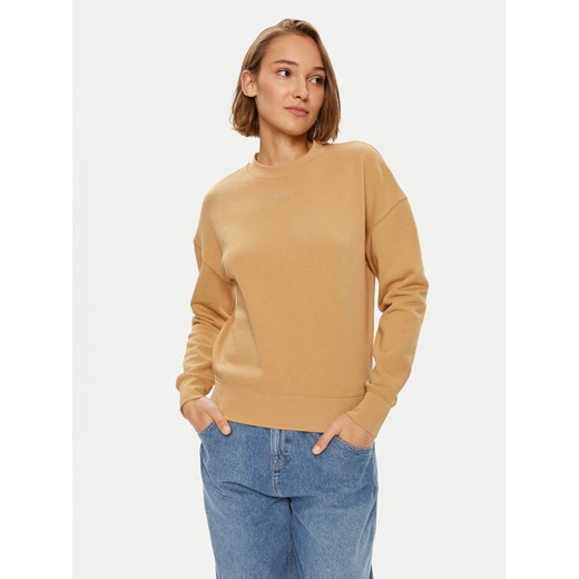 Calvin Klein Bluza Nano Logo K20K207213 Beżowy Relaxed Fit ze sklepu MODIVO w kategorii Bluzy damskie - zdjęcie 182739860
