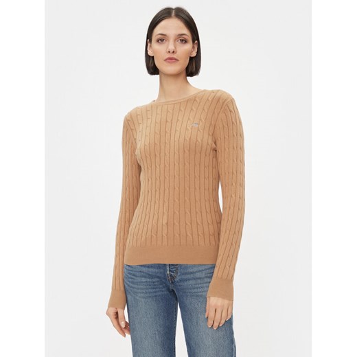 Gant Sweter 4800100 Beżowy Slim Fit Gant XL MODIVO