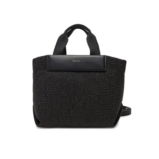 Calvin Klein Torebka Ck Raffia Small Tote Crossbody K60K613026 Czarny ze sklepu MODIVO w kategorii Torebki damskie - zdjęcie 182739901