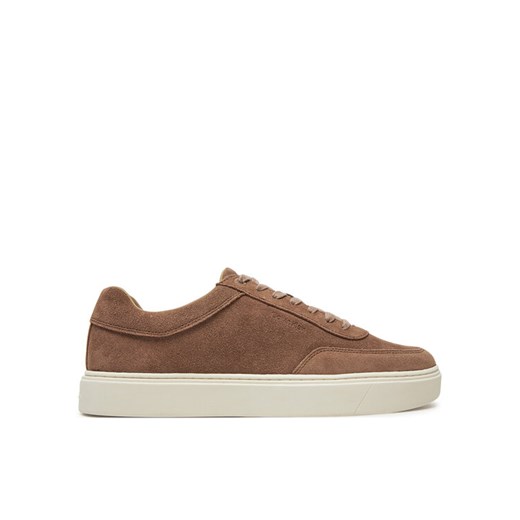 Calvin Klein Sneakersy Lace Up Suede HM0HM01792 Brązowy ze sklepu MODIVO w kategorii Buty sportowe męskie - zdjęcie 182739903