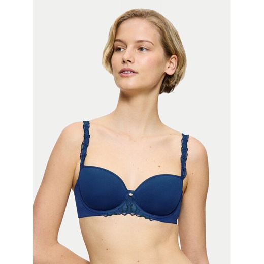 Triumph Biustonosz z fiszbiną Wild Azalea 10219858 Niebieski ze sklepu MODIVO w kategorii Biustonosze - zdjęcie 182739971