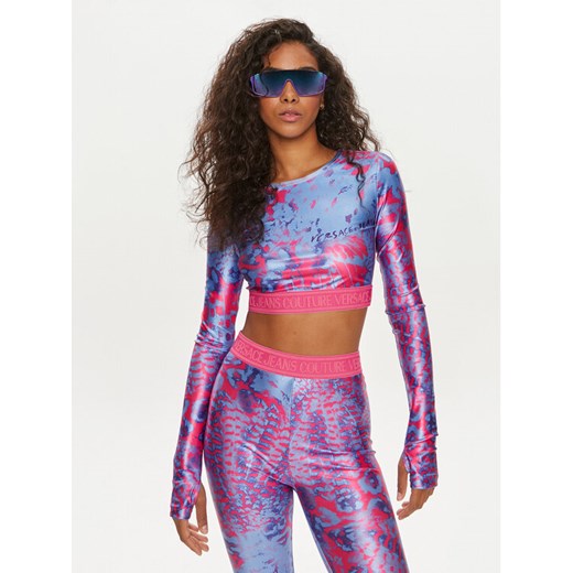 Versace Jeans Couture Bluzka 76HAH218 Kolorowy Slim Fit ze sklepu MODIVO w kategorii Bluzki damskie - zdjęcie 182740080