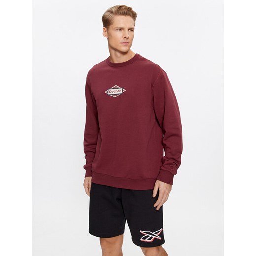 Reebok Bluza Sporting Goods II0680 Czerwony Regular Fit ze sklepu MODIVO w kategorii Bluzy męskie - zdjęcie 182740083
