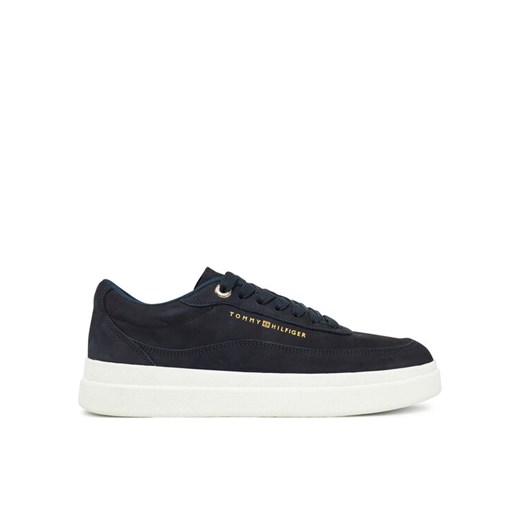 Tommy Hilfiger Sneakersy Modern Court Sneaker Nubuck FW0FW08462 Granatowy ze sklepu MODIVO w kategorii Buty sportowe damskie - zdjęcie 182740104