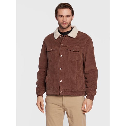 Redefined Rebel Kożuch Ari Corduroy 215086 Brązowy Regular Fit ze sklepu MODIVO w kategorii Kurtki męskie - zdjęcie 182740124